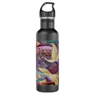 Bouteille D'eau Grues japonaises Conception traditionnelle violett