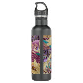 Bouteille D'eau Grues japonaises Conception traditionnelle violett (Dos)