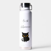 Bouteille D'eau Grumpy Black Cat Drink Water Rappel (Arrière)