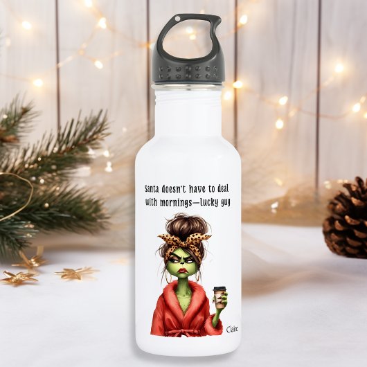 Bouteille D'eau Grumpy Green Furry Les femmes adorent le café