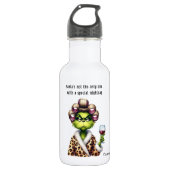 Bouteille D'eau Grumpy Green Furry Les Femmes Aiment Le Vin (Devant)