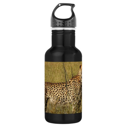 Bouteille D'eau Guépard africain sauvage dans des herbes de la (Devant)