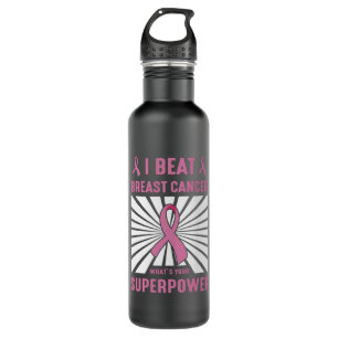 Bouteille D'eau Guerrier Fighter I Beat Breast Cancer Survivant