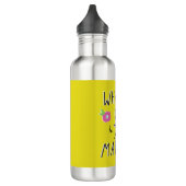 Bouteille D'eau Guillemet jaune rose cadeau pour elle (Gauche)