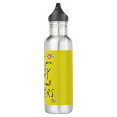Bouteille D'eau Guillemet jaune rose cadeau pour elle (Droite)