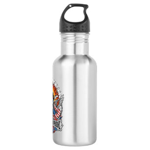 Bouteille D'eau Guitariste de la Liberté Patriotique Crâne Musique