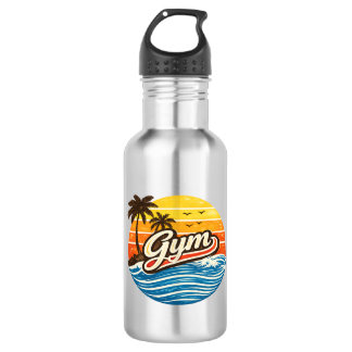 Bouteille D'eau Gym Retro Sunset Design