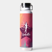 Bouteille D'eau Gymnastique Nom du monogramme (Arrière)