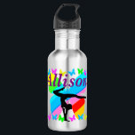 BOUTEILLE D'EAU GYMNASTIQUE PERSONNALISÉE<br><div class="desc">Votre Gymnaste international va se tordre, se tordre et se tordre pour cette superbe bouteille d'eau Gymnastique à motifs arc-en-ciel personnalisée montrant une pose de Gymnastique gracieuse. Cette fabuleuse bouteille d'eau Gymnastique est le cadeau idéal pour les anniversaires, les vacances ou toute occasion. Votre championne Gymnast sera encouragée à poursuivre...</div>
