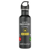 Bouteille D'eau Hacker éthique Casquette blanc - Cyber sécurité ré (Devant)