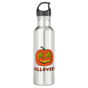 Bouteille D'eau Halloweed Funny Hippie Citrouille Halloween