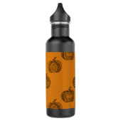 Bouteille D'eau Halloween boho Zentangle ® inspiré citrouille Auto (Gauche)