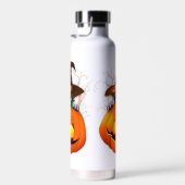 Bouteille D'eau Halloween Cute Kitty Witch et ami Citrouille (Plage)