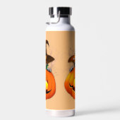Bouteille D'eau Halloween Cute Kitty Witch et ami Citrouille (Plage)