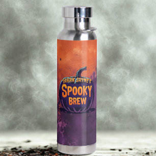 Bouteille D'eau Halloween Éffrayante brasse orange et violet
