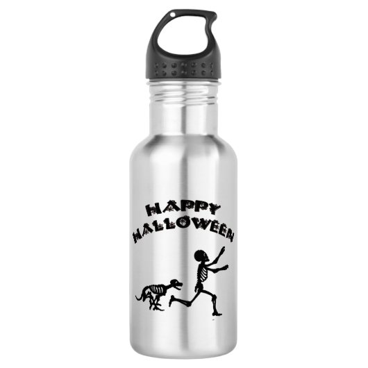 Bouteille D'eau Halloween garçon et chien (Devant)
