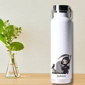 Bouteille D'eau Halloween gothique du corbeau éffrayant de faucheu