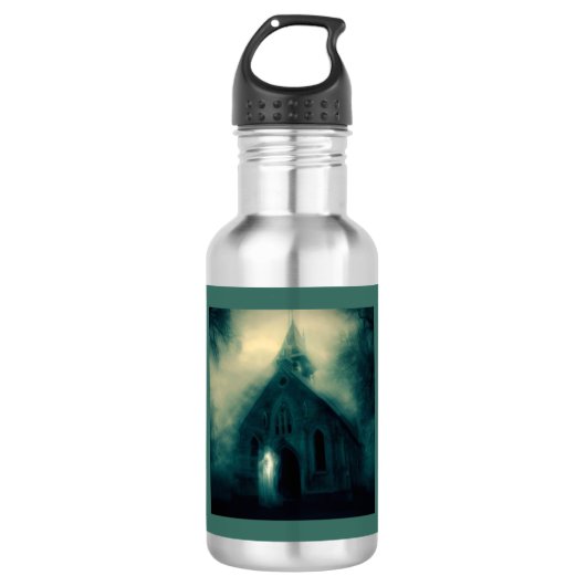 Bouteille D'eau Halloween - Haunted Church 4 (Devant)