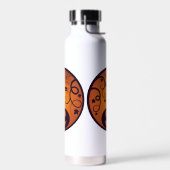 Bouteille D'eau Halloween Jack-o'-lantern citrouille visage et ara (Gauche)