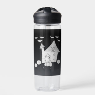 Bouteille D'eau Halloween la nuit avec Haunted House, chauves-sour