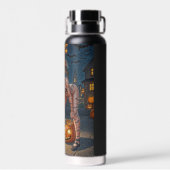 Bouteille D'eau Halloween Monster Jack-o-Lantern & Bat Vixen Girl (Arrière)