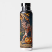 Bouteille D'eau Halloween Monster Jack-o-Lantern & Bat Vixen Girl (Gauche)