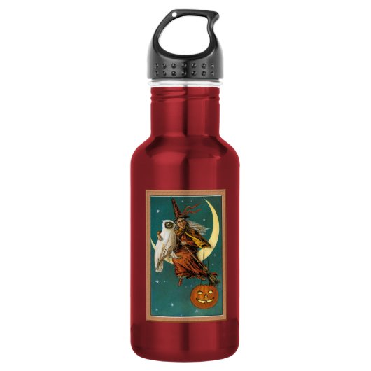 Bouteille D'eau HALLOWEEN Sorcière Vintage (Devant)