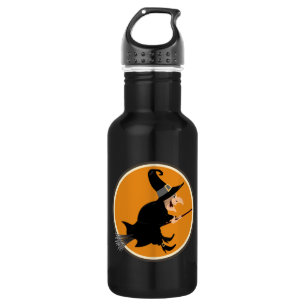 Bouteille D'eau Halloween sorcière volante