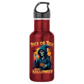 Bouteille D'eau Halloween Spooky Vibes: Trick or Treat Skeleton (Devant)