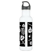 Bouteille D'eau Halloween squelette os crâne (Dos)