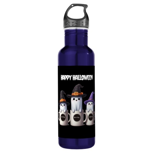 Bouteille D'eau Halloween - Trois mignons fantômes de boo-jee (Devant)