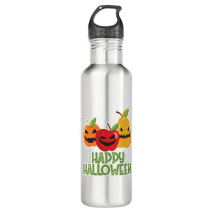 Bouteille D'eau Halloween Vegan Happy Halloween Citrouille Végétar