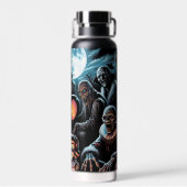 Bouteille D'eau Halloween Zombie, Clown, Vamp et poupée hantée (Arrière)