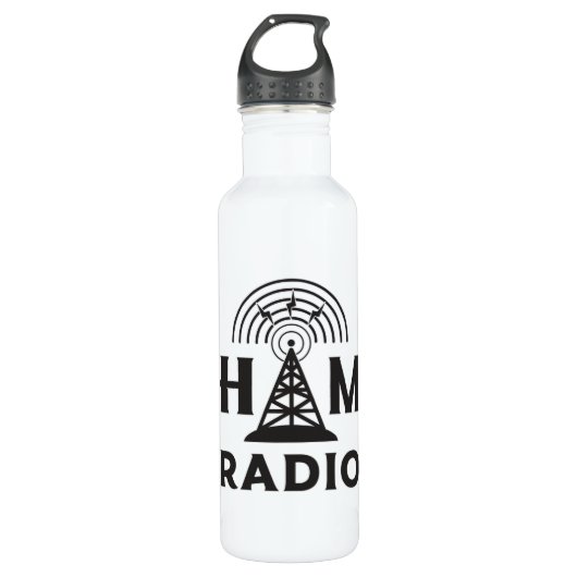 Bouteille D'eau HAM Radio Amateur Opérateur Antenne Code Idée cade (Devant)