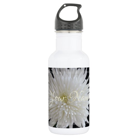 Bouteille D'eau HAMbyWG - Dahlia blanche (Devant)