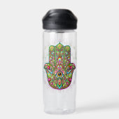 Bouteille D'eau Hamsa Fatma Main Psychedelic Art (Arrière)