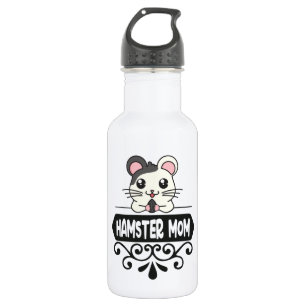 Bouteille D'eau Hamster maman amoureux des animaux mignons