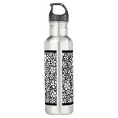 Bouteille D'eau Hand Drawn Black and White Flower Pattern Monogram (Dos)
