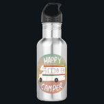 Bouteille D'eau Happy Camper Rainbow RV Sunset Motorhome RV<br><div class="desc">Hé,  Joyeux Campers ! Frappez la route avec cette bouteille d'eau douce avec un camper rétro vintage. Customisez-le en ajoutant votre propre texte. Consultez mon magasin pour en savoir plus !</div>