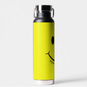 Bouteille D'eau Happy Face Graphic Personnaliser Jaune (Avant)