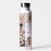 Bouteille D'eau Happy First Fête des pères 5 Photo Collage (Gauche)