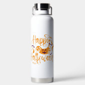 Bouteille D'eau Happy Halloween chauves-souris Jack-o'-lantern (Plage)