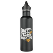 Bouteille D'eau Happy Pizza Valentine Funny Pizza Love Design (Gauche)
