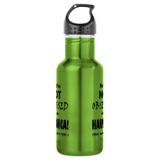 Bouteille D'eau Harmonica obsédée (Devant)