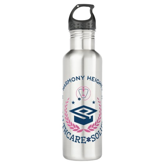 Bouteille D'eau Harmony Heights Healthcare Solutions Logo de l'ent (Devant)