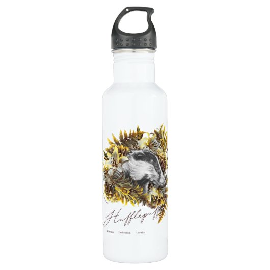 Bouteille D'eau HARRY POTTER™ HUFFLEPUFF™ Graphique floral (Devant)