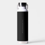 Bouteille D'eau Hashtag | Médias sociaux modernes et minimalistes<br><div class="desc">Bouteille d'eau noire personnalisée avec le hashtag tendance. N'importe quelle police,  n'importe quelle couleur,  aucun minimum.</div>