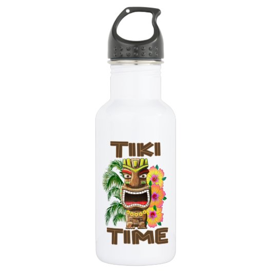 Bouteille D'eau Hawaï Luau Tiki (Devant)