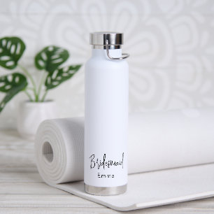 Bouteille D'eau Heather Elegant noir blanc minimaliste Mariage mod