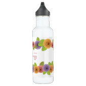 Bouteille D'eau HÉBREW Personnalisé Plutôt Floral (Droite)